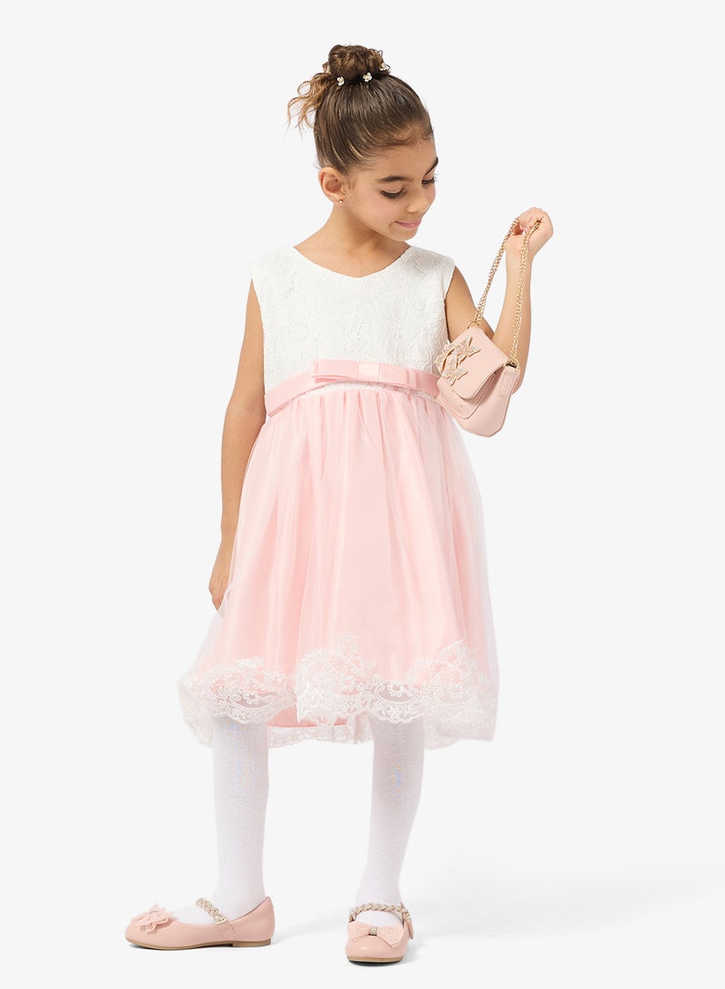 Pinata Occasion Bow Lace Dress - Image 1
